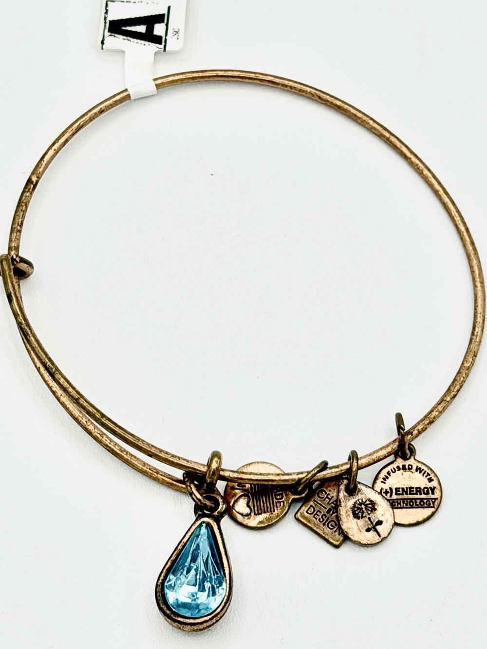 EUC ALEX AND ANI TIFFANY BLUE TEARDROP CHARM BRACELET